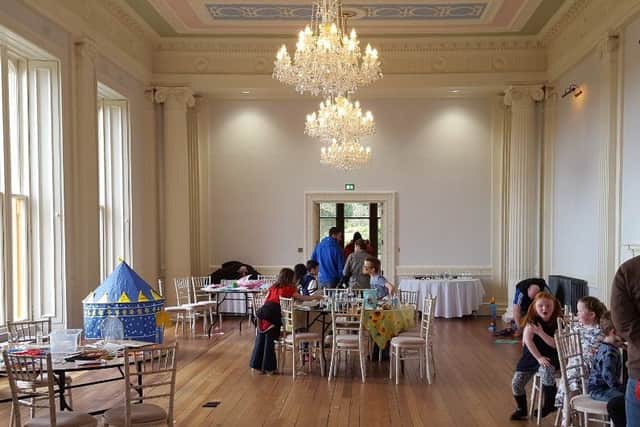 The smaller guests on Friday made themselves at home in the Ballroom.