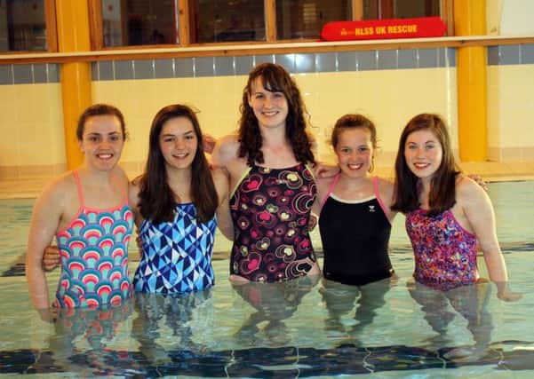 The WIIGA Swim team (missing is Matthew Hanlon). Kara, Lucy, Kathryn, Isla and Katie.
