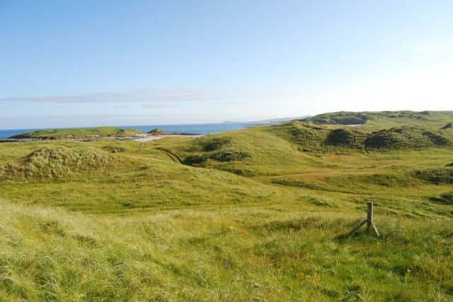 View of the machair on the Udal peninsula where the archaeological sites were located.