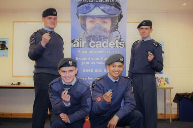 Sgt Thapa, Cpl Smith, Cpl MacLeod, and Cdt Macinnes.