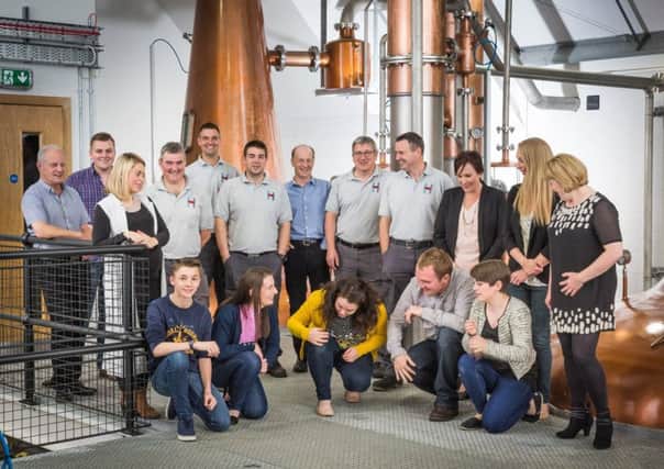 Some of the team at the Isle of Harris Distillers.
