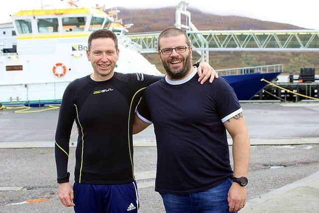 Norman Todd from Ullapool and Colin Macleod from Stornoway took on the epic swim.