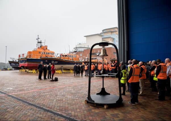 The bell-ringing ceremony, which is now tradition, each time a new Shannon is launched.
