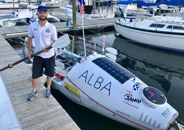 Niall Iain prepares to leave Norfolk on his challenge to row the North Atlantic solo.