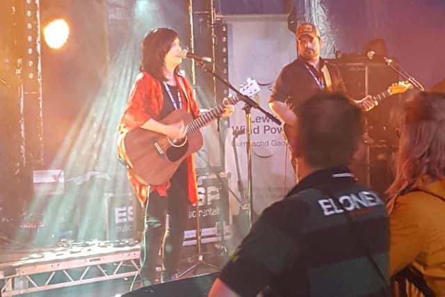 A little bit of country and folk were on offer from Martha L Healy on the Islands Stage.