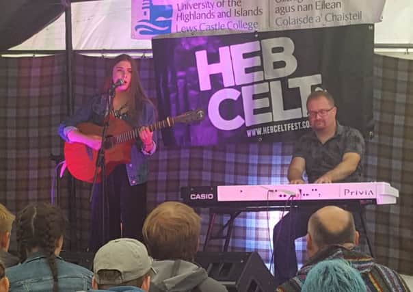 Rosie Sullivan's soulful vocals kept the crowd in the bulging Acoustic tent entertained.