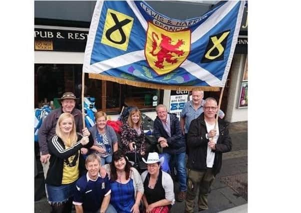 The picture  shows some of the group from Lewis and Harris who were in Inverness for the rally.