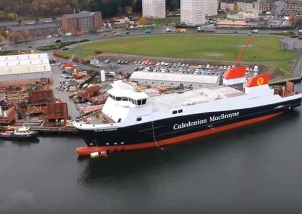 There have been delays to both the MV Glen Sannox (pictured at Ferguson's shipyard on the Clyde) and vessel 802, which will take up service on the Uig-Lochmaddy-Tarbert route.