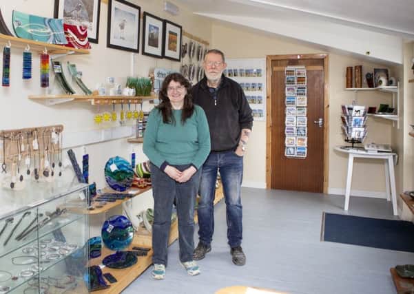 Stella and Alan are pictured in one of their gallaries.