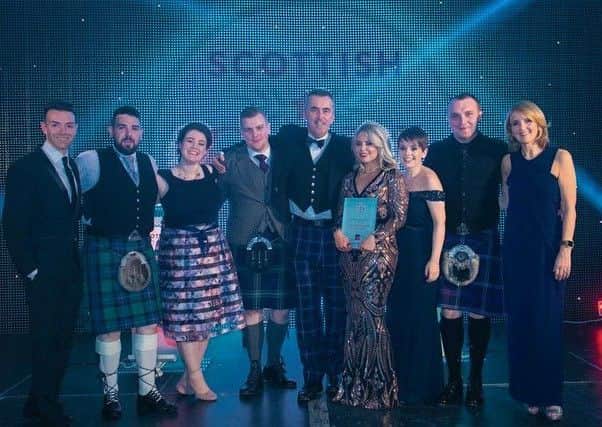 The line up of winners at this years Scottish Gin Awards, where the Isle of Harris Distillers took the top spot.