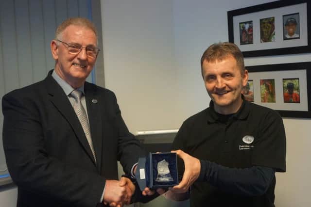 Chairman, Norman Macleod presented Magnus with a memento at the Board meeting on March 20th.