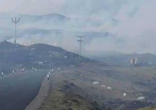 Image by SFRS at the Bernera fire.