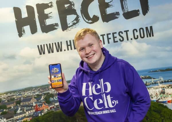 Sam Jones with the HebCelt app.
