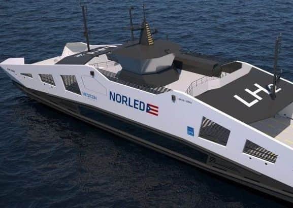 Zero emission ferries are already a possibility, as it was reported earlier this year that ferry company Norled and the Norwegian Public Roads Administration have signed an agreement for the worlds first hydrogen-electric ferry. Pictured is an artistic impression of the vessel.