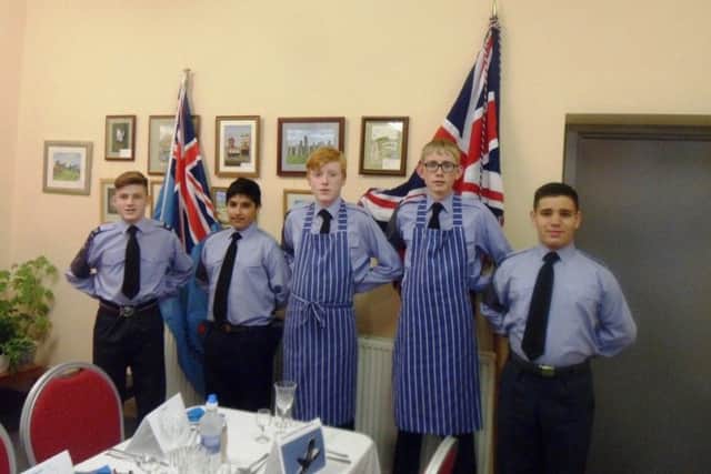 1731 Squadron Cadets supporting the Battle of Britain meal.