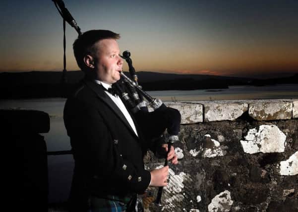 Callum Beaumont, pictured at Dunvegan Castle, will be performing in Stornoway on November 9th.