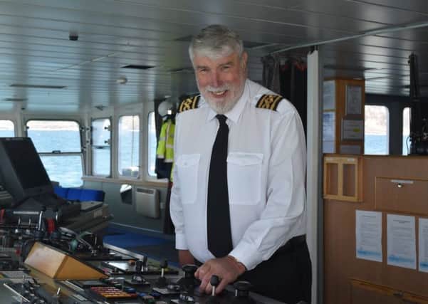 Captain Morrison berths the MV Isle of Lewis for the last time.